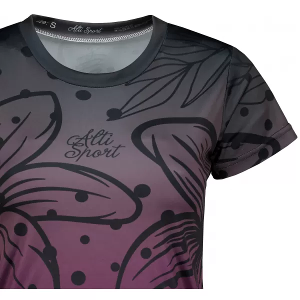 Tricou funcțional premium pentru femei ALTISPORT VOJ/ALW045TR01 VIOLET/NEGRU 