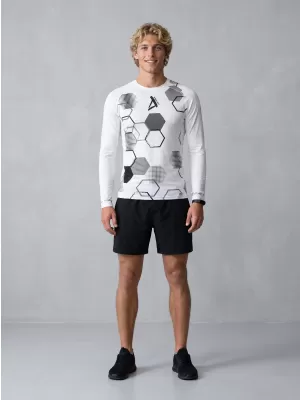 Tricou de compresie funcțional premium pentru bărbați ALTISPORT VOJ/ALM037TR03 ALB