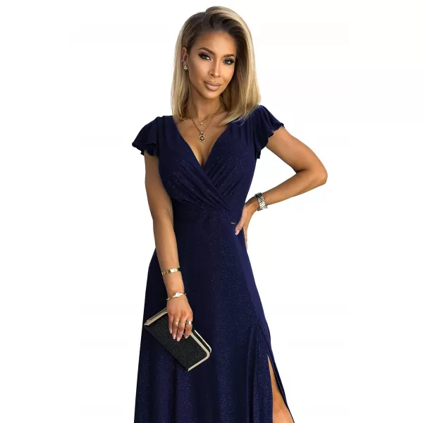 Rochie NUMOCO CRYSTAL 411-3 ALBASTRU ÎNCHIS 