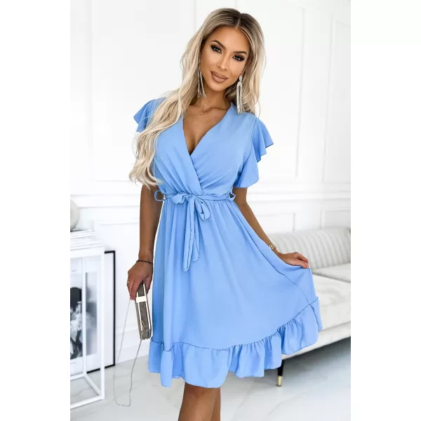  Rochie NUMOCO CORNELIA 455-2 ALBASTRU 
