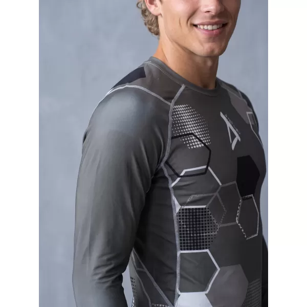  Tricou de compresie funcțional premium pentru bărbați ALTISPORT VOJ/ALM037TR03 GRI 