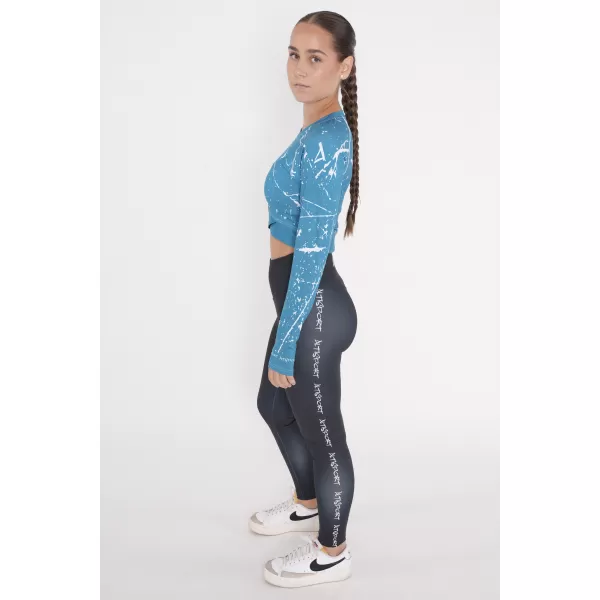  Crop top funcțional premium pentru femei, cu mâneci lungi ALTISPORT VOJ/ALW034TR04 SMARALD 