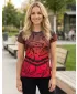 Tricou funcțional premium pentru femei ALTISPORT VOJ/ALW045TR01 ROȘU ȘI NEGRU
