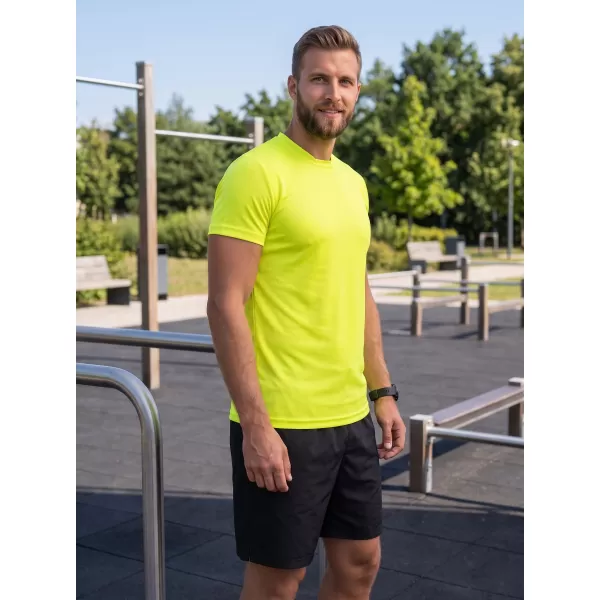  Tricou funcțional pentru bărbați ALTISPORT NoPrint NP/ALM421 GALBEN NEON 