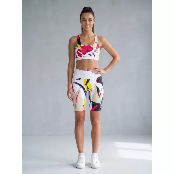  Jambiere funcționale premium pentru femei deasupra genunchiului ALTISPORT VOJ/ALW042LEG02 ALB 