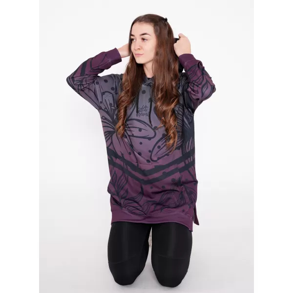  Hanorac funcțional premium pentru femei ALTISPORT VOJ/ALW045MI03 VIOLET/NEGRU 
