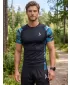 Tricou de compresie funcțional premium cu mâneci scurte pentru bărbați ALTISPORT VOJ/ALM038TR04 KEROSEN/NEGRU