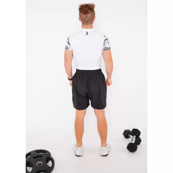  Tricou de compresie funcțional premium cu mâneci scurte pentru bărbați ALTISPORT VOJ/ALM038TR04 ALB 