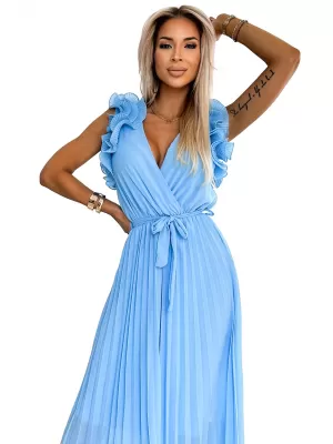 Rochie NUMOCO MIRABELLA 549-2 ALBASTRU