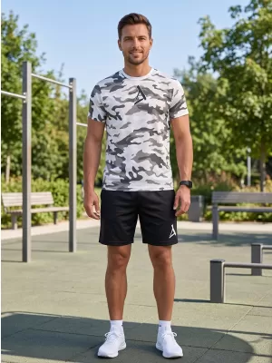 Tricou funcțional premium pentru bărbați ALTISPORT VOJ/ALM038TR01 ALB