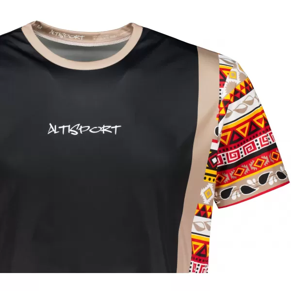  Tricou funcțional premium pentru bărbați ALTISPORT VOJ/ALM043TR01 NEGRU MARO 