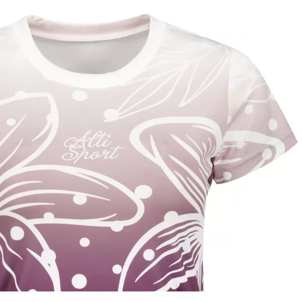  Tricou funcțional premium pentru femei ALTISPORT VOJ/ALW045TR01 VIOLET/ALB 