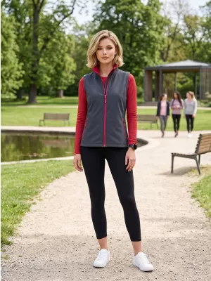 Vesta softshell dama ALTISPORT NoPrint NP/ALW7211NJ FIER GRI/ROSU