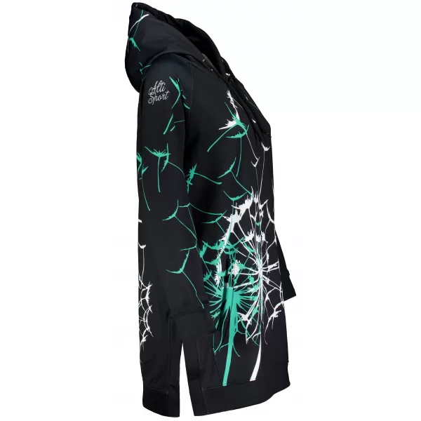  Hanorac funcțional premium pentru femei ALTISPORT VOJ/ALW035MI03 NEGRU/TURCOAZ 