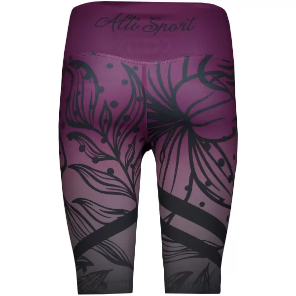  Jambiere funcționale premium pentru femei deasupra genunchiului ALTISPORT VOJ/ALW045LEG02 VIOLET/NEGRU 
