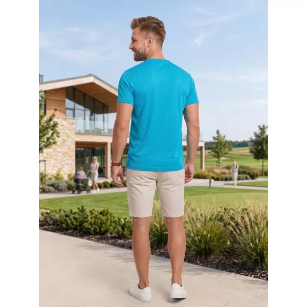  Tricou funcțional pentru bărbați ALTISPORT NoPrint NP/ALM421 TURCOAZ 