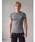 Tricou de compresie funcțional premium cu mâneci scurte pentru bărbați ALTISPORT VOJ/ALM039TR04 GRI