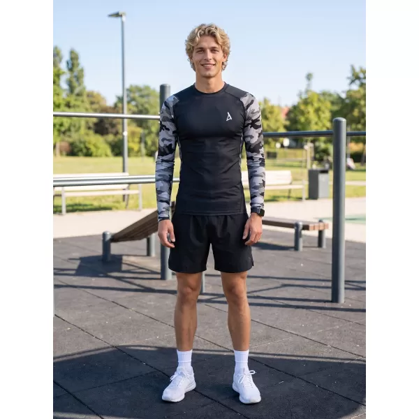  Compresia funcțională a bărbaților T -thirt premium ALTISPORT VOJ/ALM038TR03 GRI 