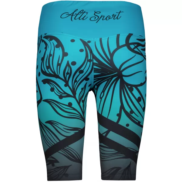  Jambiere funcționale premium pentru femei deasupra genunchiului ALTISPORT VOJ/ALW045LEG02 SMARALD/NEGRU 