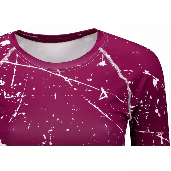  Crop top funcțional premium pentru femei, cu mâneci lungi ALTISPORT VOJ/ALW034TR04 FUCSIE 