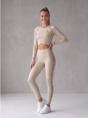 Crop top funcțional premium pentru femei, cu mâneci lungi ALTISPORT VOJ/ALW000TR04 MARO