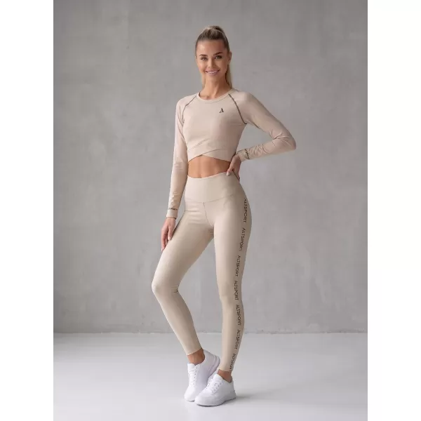  Crop top funcțional premium pentru femei, cu mâneci lungi ALTISPORT VOJ/ALW000TR04 MARO 