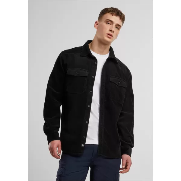  Cămaşă BRANDIT CORDUROY CLASSIC BD4035 NEGRU 