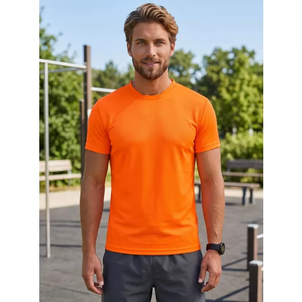 Tricou funcțional pentru bărbați ALTISPORT NoPrint NP/ALM421 PORTOCALIU NEON 