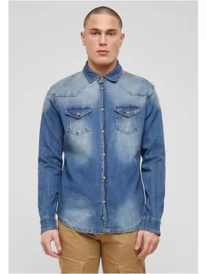 Cămaşă BRANDIT RILEY DENIM BD4020 ALBASTRU SPĂLAT