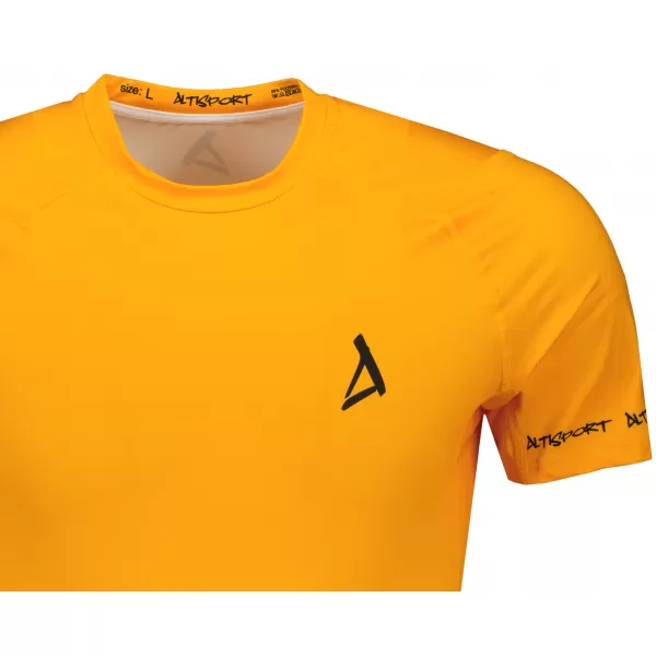  Tricou de compresie funcțional premium cu mâneci scurte pentru bărbați ALTISPORT VOJ/ALM000TR04 PORTOCALE 