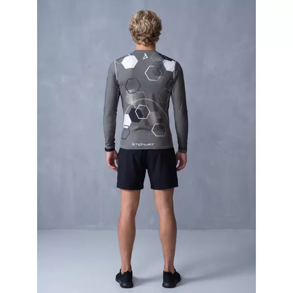  Tricou de compresie funcțional premium pentru bărbați ALTISPORT VOJ/ALM037TR03 GRI 