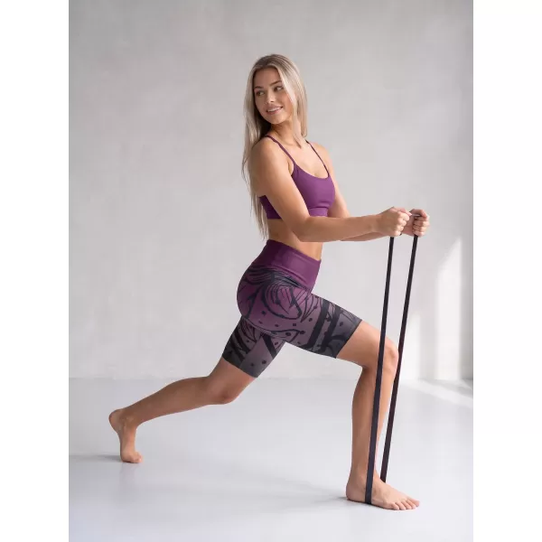  Jambiere funcționale premium pentru femei deasupra genunchiului ALTISPORT VOJ/ALW045LEG02 VIOLET/NEGRU 
