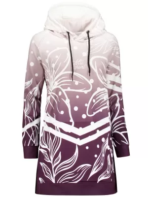 Hanorac funcțional premium pentru femei ALTISPORT VOJ/ALW045MI03 VIOLET/ALB