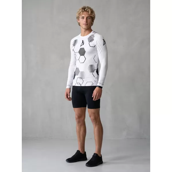  Tricou de compresie funcțional premium pentru bărbați ALTISPORT VOJ/ALM037TR03 ALB 