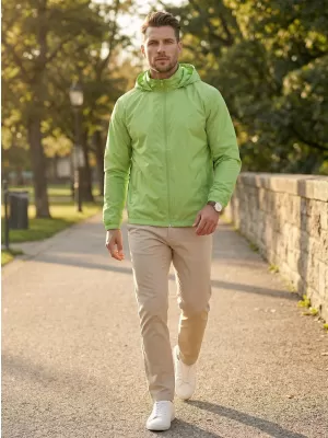 Jachetă pentru bărbați ALTISPORT NoPrint NP/ALM2311NJ VERDE DE PRIMĂVARĂ
