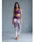 Jambiere funcționale lungi premium de damă ALTISPORT VOJ/ALW045LEG01 VIOLET/ALB