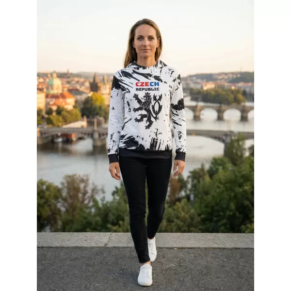  Hanorac funcțional premium pentru femei ALTISPORT VOJ/ALW036MI01 ALB ABSTRACTIE 