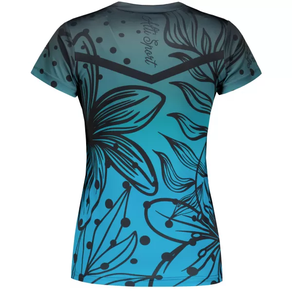  Tricou funcțional premium pentru femei ALTISPORT VOJ/ALW045TR01 SMARALD/NEGRU 