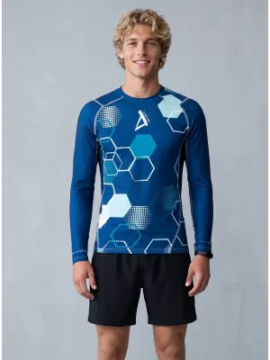 Tricou de compresie funcțional premium pentru bărbați ALTISPORT VOJ/ALM037TR03 ALBASTRU MARIN