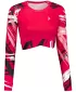 Crop top funcțional premium pentru femei, cu mâneci lungi ALTISPORT VOJ/ALW039TR04 VIVA MAGENTA