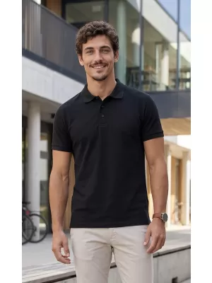Tricou pentru bărbați cu guler ALTISPORT NoPrint NP/ALM302 GRI ABANOS