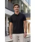 Tricou pentru bărbați cu guler ALTISPORT NoPrint NP/ALM302 GRI ABANOS