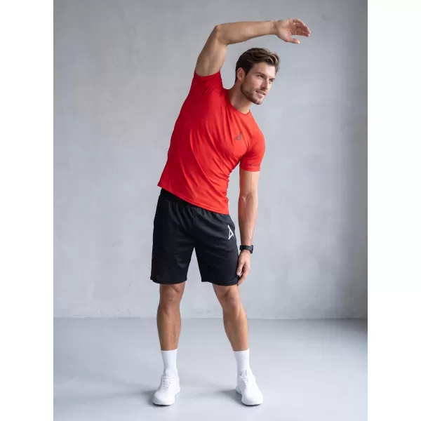  Tricou de compresie funcțional premium cu mâneci scurte pentru bărbați ALTISPORT VOJ/ALM000TR04 ROȘU 