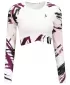 Crop top funcțional premium pentru femei, cu mâneci lungi ALTISPORT VOJ/ALW039TR04 ALB