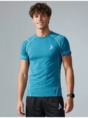 Tricou de compresie funcțional premium cu mâneci scurte pentru bărbați ALTISPORT VOJ/ALM000TR04 ROȘU