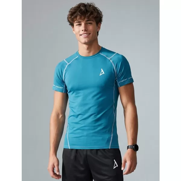  Tricou de compresie funcțional premium cu mâneci scurte pentru bărbați ALTISPORT VOJ/ALM000TR04 ROȘU 