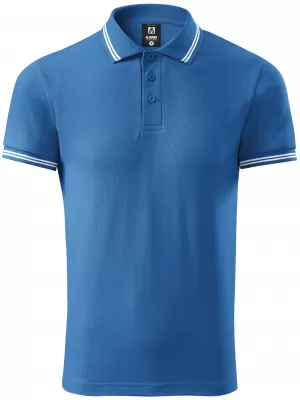 Tricou pentru bărbați cu guler ALTISPORT NoPrint NP/ALM912 ALBASTRU AZUR
