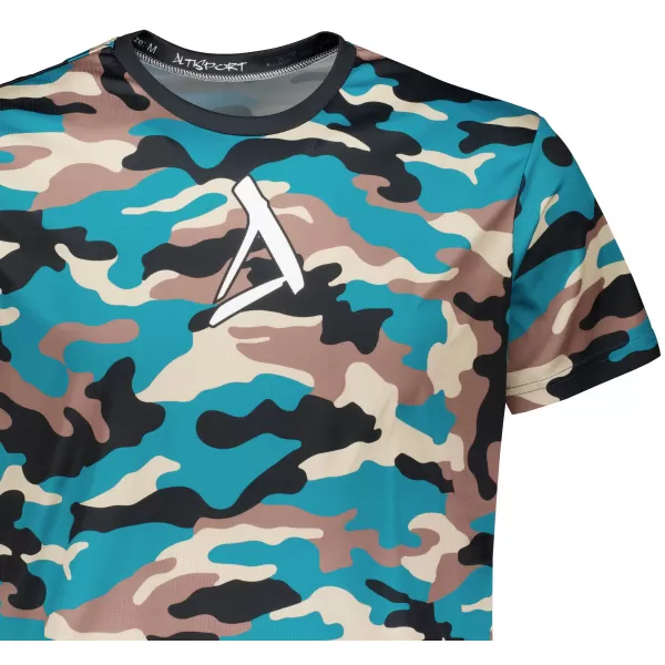  Tricou funcțional premium pentru bărbați ALTISPORT VOJ/ALM038TR01 KEROSEN/MARO 