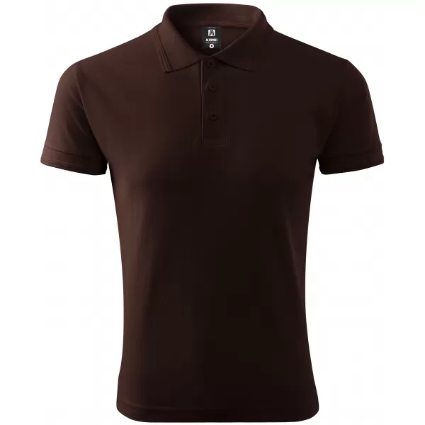  Tricou pentru bărbați cu guler ALTISPORT NoPrint NP/ALM302 CAFEA 