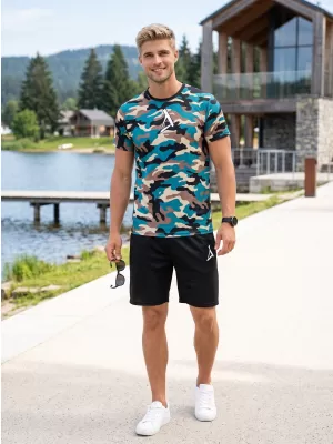 Tricou funcțional premium pentru bărbați ALTISPORT VOJ/ALM038TR01 KEROSEN/MARO